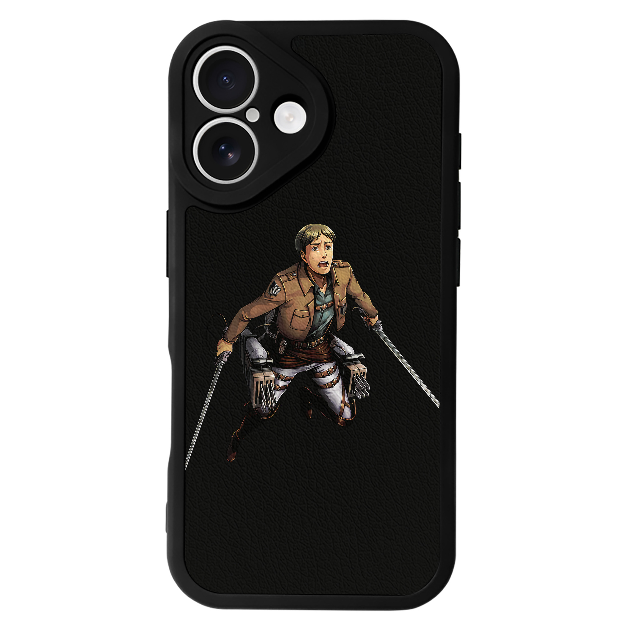（画像用） 進撃の巨人 Attack on Titan 【iPhone 16シリーズ対応】シリコンスマホケース（レザー調） 材質：シリコン